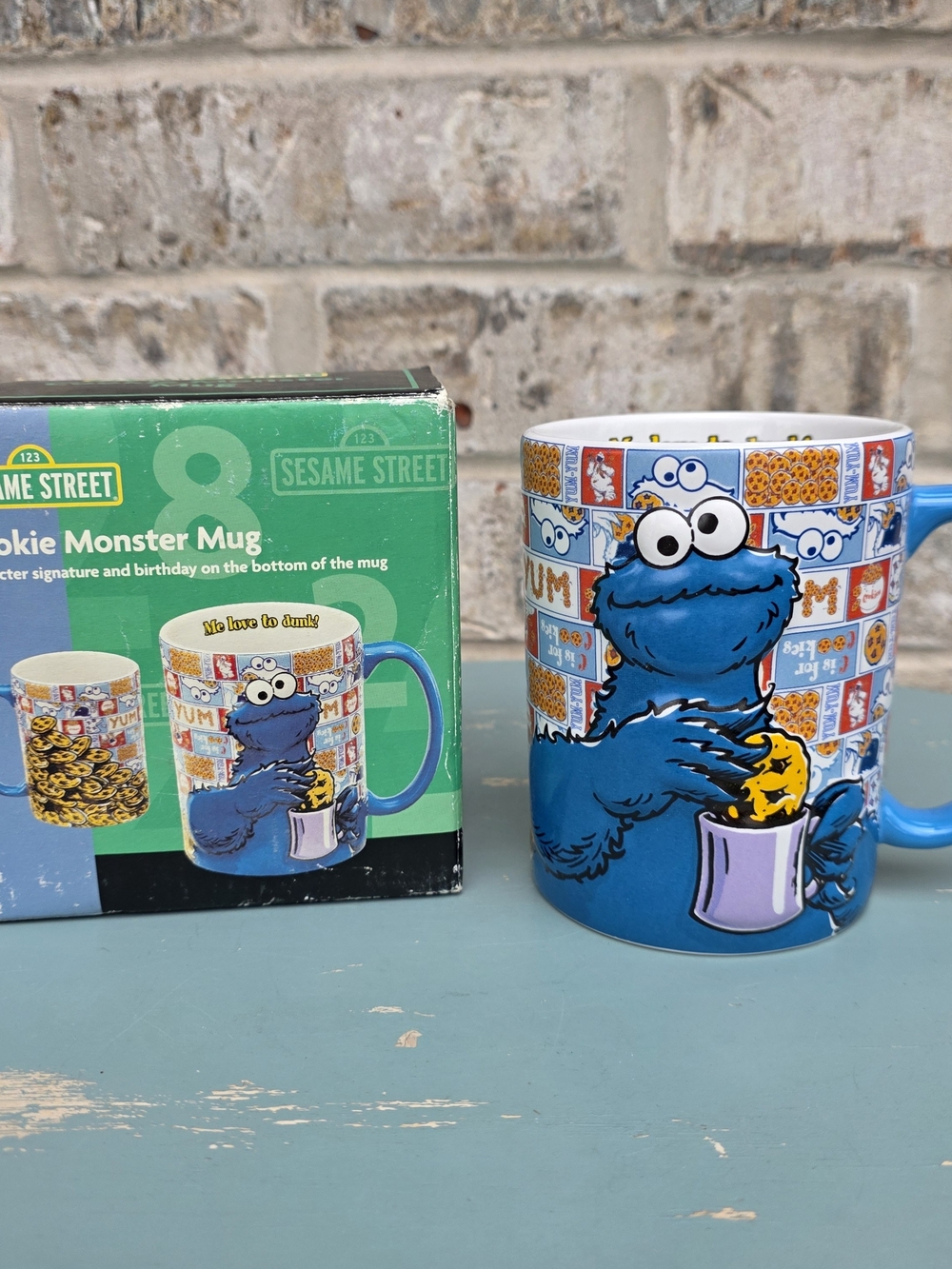 2004 GUND Sesame Street Cookie Monster Mug w/ Original Box